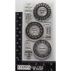Rubber Stamps Used Unmounted Acrylic Cling Circle Borders Sayings Greetings 2248
