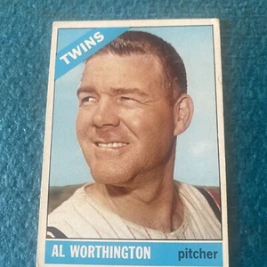 1966 Topps Baseball # 181 Al Worthington Minnesota Twins MLB eccellente - Foto 1 di 10