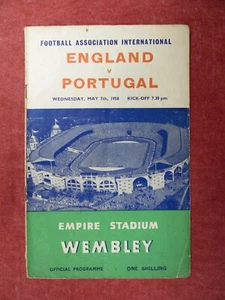 ENGLAND v PORTUGAL | 1957/1958 | INTERNATIONAL | 7 MAY 1958 | UK FREEPOST - Picture 1 of 4