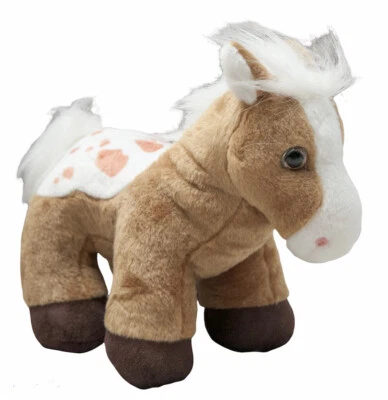 Tan Spotted Horse Stuffed Animal Cuddle Toy Kid Plush Gift Farm Animal Soft Pony - Image 1 of 4