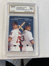 1994 Mother's Cookies #2 Mike Piazza/ Salmon RC ROY Card Graded MGS Gem Mint 10