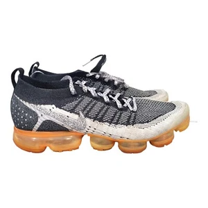 Nike Air VaporMax Flyknit 2 Safari Men's 12 Fashion Sneakers Gray Orange Light - Picture 1 of 12