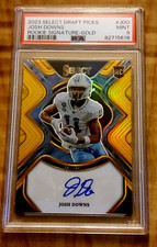 2023 Panini Select Draft Picks JOSH DOWNS #JDO Autograph Rookie GOLD PSA 9 Mint