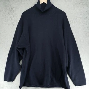Banana Republic Chunky Womens XL 100% Merino Wool Sweater Academia Turtleneck - Picture 1 of 16