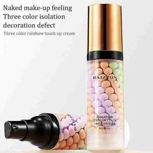 Rainbow Tricolor Makeup Base Full Coverage Brighten MakeupU Tricolor Hot S3T4 - Picture 1 of 11