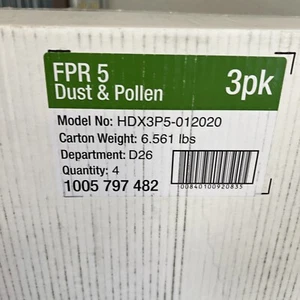 4 Of HDX HDX3P5-012430 Standard Pleated Air Filter FPR 5 (3-Pack) - Picture 1 of 2