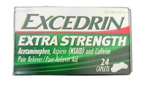 Excedrin Extra Strength Headache Pain Relief Caplets 24 Count EXP 02/27 - Picture 1 of 3