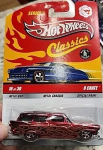 HOT WHEELS CLASSICS SERIES 5 CHASE #16 RED 8 CRATE w/RR's - Picture 1 of 2
