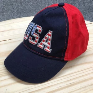 USA Embroidered Logo Baseball Cap Kids Boys 4T-5T Blue Red Gymboree Cotton - Picture 1 of 11
