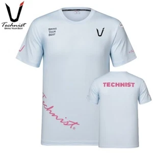 Camiseta deportiva informal de bádminton TECHNIST 25S/S unisex azul cielo AsiaFit TNT6539 - Imagen 1 de 6