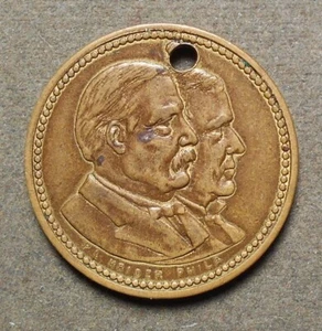 Political: DeWitt GC 1884-16, Cleveland – Hendricks, On A Broad Platform… Brass, - Picture 1 of 2