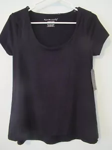 Nueva CAMISA TOP PUNTO EYE CANDY Mediana Negra Pullover Ligera Con Etiqueta - Imagen 1 de 7