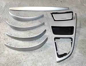 BMW 1 SERIES E87 2007-2011 GLACIER SILVER TRIMS DASH GEAR DOOR ASHTRAY TRIM KIT - Picture 1 of 3