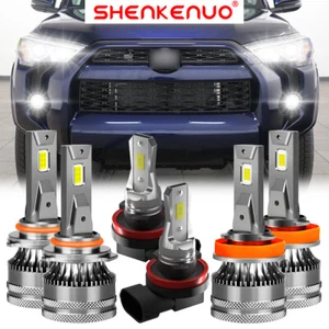 For Toyota 4Runner 2010-2020 LED Headlight Bulbs Kit High/Low Beam Fog Light V15 - Picture 1 of 16