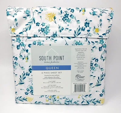 South Point Queen Sheet 6 Piece Set Abygail Floral New in Package - Image 1 of 4