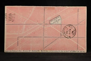 Illinois: Chicago 1896 Linde Máquina de Hielo Cubierta de Publicidad Ubicación del Mapa - Imagen 1 de 2