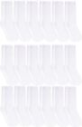 36 Units of Women's Cotton Diabetic Non-Binding Crew Socks - Size 9-11 White