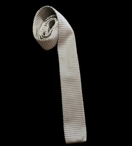 Jacob Alexander Gray Knit Necktie Dress Skinny 2.25 NWOT - Picture 1 of 5