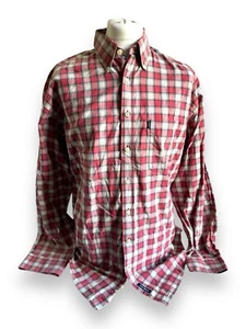 Gant Shirt Mens XL Ivy Poplin Long Sleeve Casual Tartan 100% Cotton Red Check - Picture 1 of 24