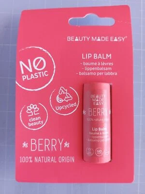 2 x 6g/9,99eur (10g/8,32eur) Beauty Made Easy Paper Tube Lip Balm BERRY 2stück