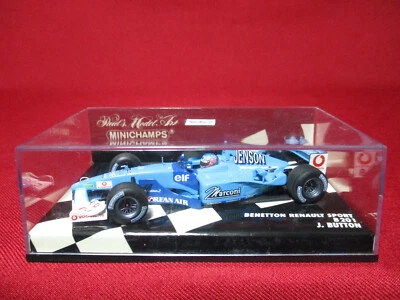 1:43 Scale Jenson Button 2001 Benetton Renault B201 F1 GP Minichamps Formula 1 - Image 1 of 4