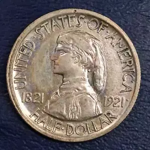 1921 Missouri Centennial Half Dollar 50c Gedenkmünze - Bild 1 von 4