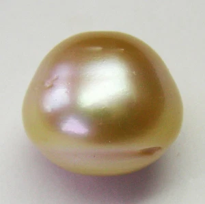 14.3mm! AUSTRALIAN GOLD SOUTH SEA PEARL UNDRILLED 100% UNTREATED +CERT AVAILABLE - Picture 1 of 1