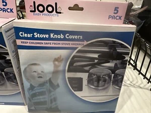 5 Copri pomelli trasparenti per fornelli di Jool Baby Products NUOVI sicurezza per bambini neonati - Foto 1 di 1