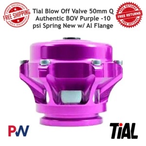 TiAL Blow Off Valve 50mm Q Authentic BOV Purple -10 psi Spring New w/ Al Flange - Bild 1 von 10