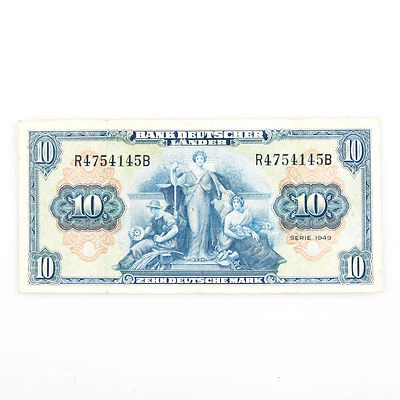 1949 GERMAN 10 MARK NOTE BANK DEUTSCHER LANDER GERMANY - Image 1 of 4