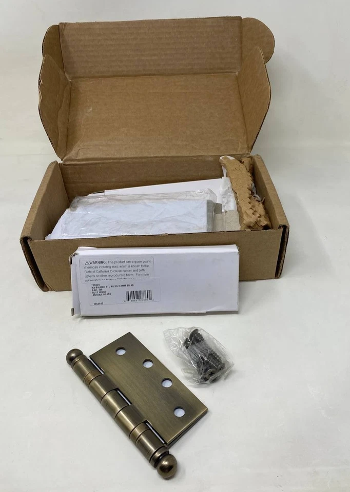 Nostalgic Warehouse 728375 4.5" Ball Tip Heavy Duty Square Corners Door Hinge...