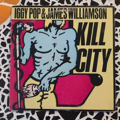 IGGY POP & James Williamson KILL CITY LP Bomp Original BLP 4001 1977 Green Vinyl - Image 1 of 4