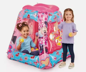 Minnie Mouse Inflatable Kids Ball Pit Playland with 20 Soft Flex Balls - Picture 1 of 2