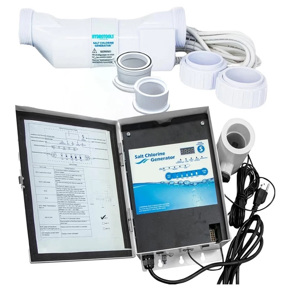 Sistema generador de cloro de agua salada Swimline 87625, piscinas de 25 k galones  Foto 1 de 4