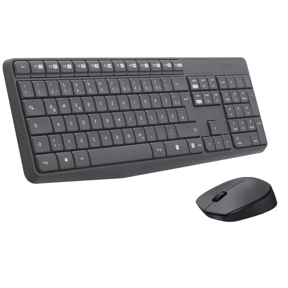 Logitech MK235 Wireless Keyboard and Mouse Combo for Windows, QWERTZ German Layo - Image 1 of 4