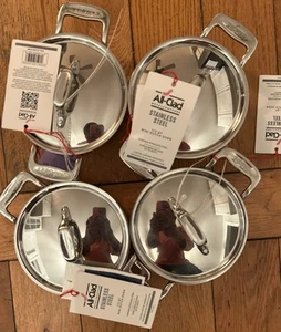 4 ALL-CLAD Stainless Steel 1/2 qt Mini Dutch Oven Cocotte Pot With Lid New - Picture 1 of 6