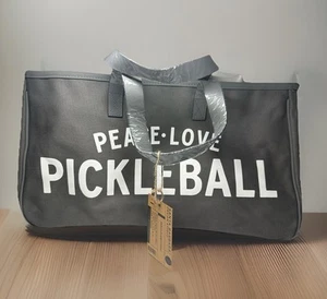 Peace Love Pickleball Hold Everything Bag Gray Santa Barbra Design Studio NWT - Picture 1 of 2