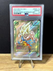 Dragon Ball Fusion Manga SB01 Fb05-119 Son Goku Gold Secret Alternate Art PSA 10 - Foto 1 di 4