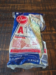 HOOVER Upright TYPE A 4010001A Vacuum Cleaner Bags 4 COUNT MADE in USA 1993 - Imagen 1 de 4