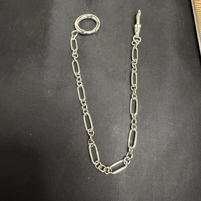 "Cadena de reloj vintage de plata de ley de 8""" Foto 1 de 4