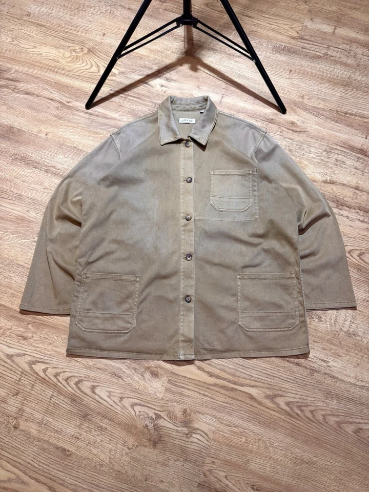 Sobrecamisa Chaqueta Orvis French Chore Marrón Mostaza Estilo Azteca Bordada Para Hombre L Foto 1 de 4