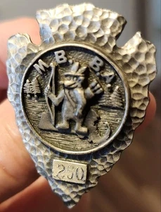 VINTAGE MA. ARROWHEAD ARCHERY SHOOTING PIN M.B. B.A. AWARD BADGE BOY SCOUTS ? - Picture 1 of 4
