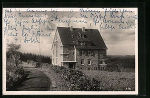 Bergneustadt, Jugendherberge mit Fahne, Ansichtskarte 1932  - Picture 1 of 2