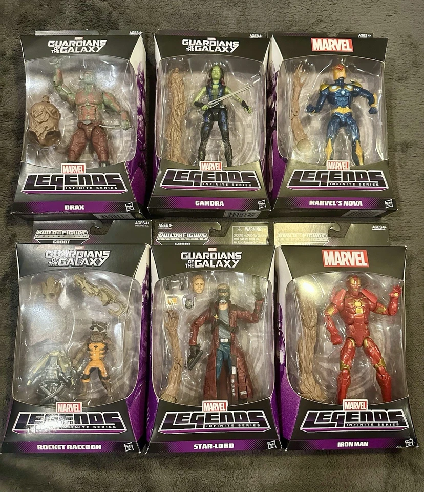Marvel Legends Guardianes de la Galaxia Serie GROOT BAF Juego Completo! Lote de 6 Foto 1 de 4