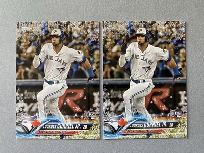 2 cards 2018 Topps Holiday Walmart Lourdes Gurriel Jr. Snowflake Rookie Card RC - Image 1 of 2