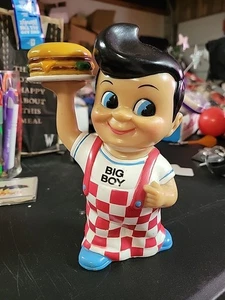 Figura Estatua Vintage 1999 Funko Bob’s Big Boy Coin Bank Elias Brothers 8"  - Imagen 1 de 6
