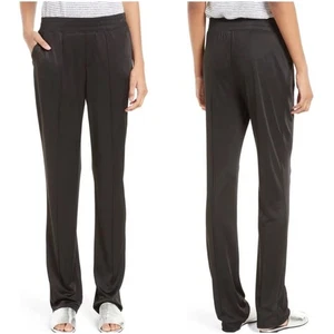 ATM Anthony Thomas Melillo schwarze plissierte Viskose Interlock Trainingshose Large - Bild 1 von 7