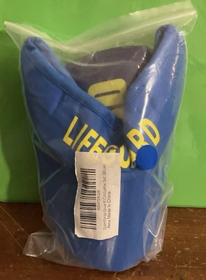 Lifeguard Costume Accessories Blue Hat Glasses Whistle Lanyard Fanny Pack - Image 1 of 4