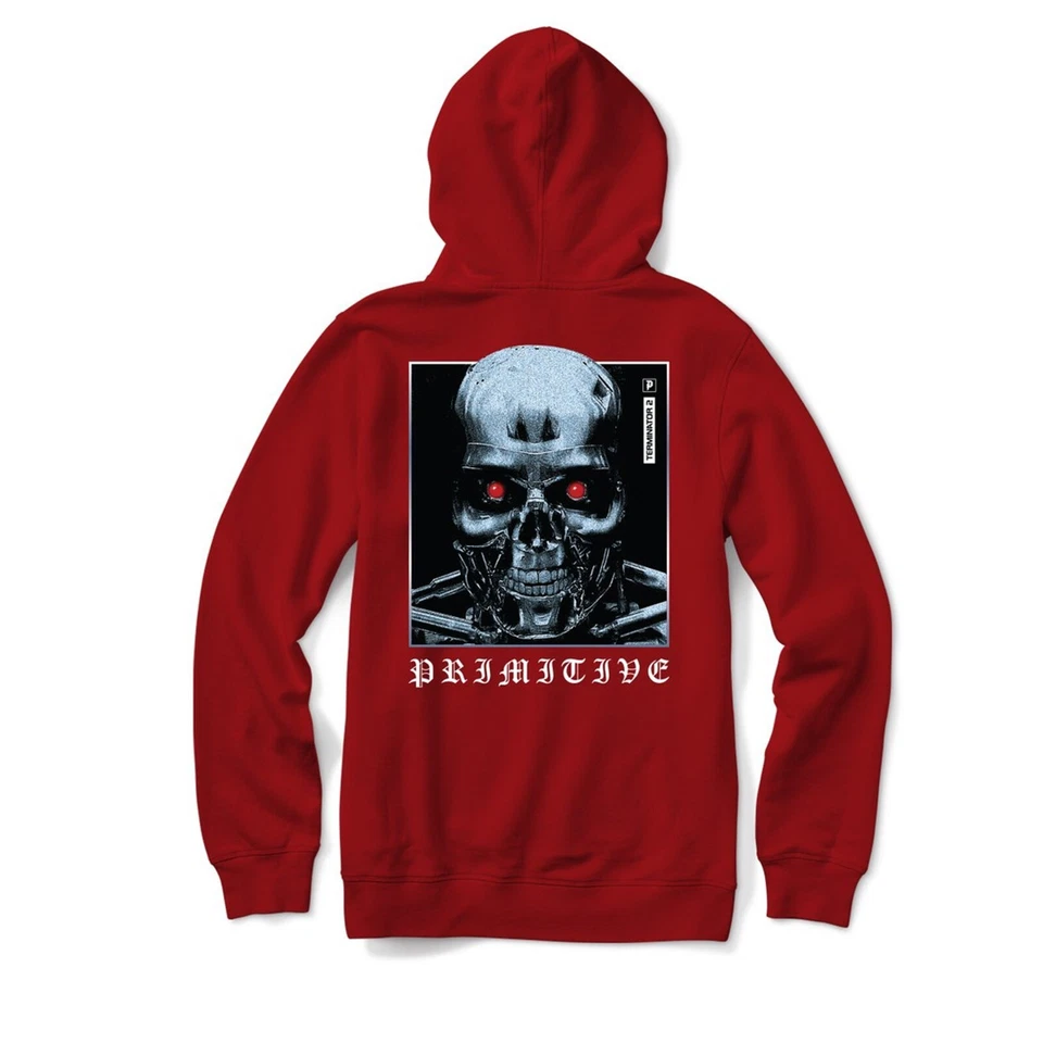 Primitive Terminator 2 Judgement Day Machine Hoodie Men's Red - NWT - Image 1 of 3