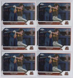 (6) Cole Young 2023 TOPPS PRO DEBUT CHROME ROOKIE LOT #PDC-33 MODESTO NUTS - Picture 1 of 1